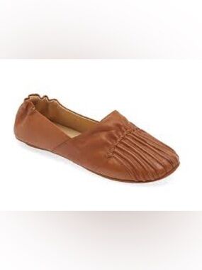 Brown Women's Ruched Slip-On Loafer
